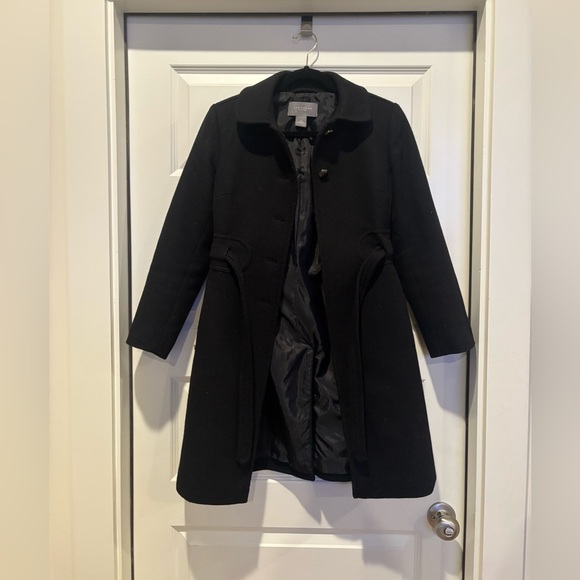 Ann Taylor Jackets & Blazers - Ann Taylor Black Wool Blend Belted Coat